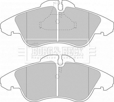 Гальмівні колодки, дискове гальмо (набір) BORG & BECK BBP1588