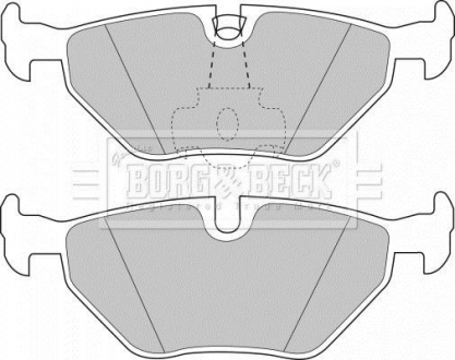 Гальмівні колодки, дискове гальмо (набір) BORG & BECK BBP1591