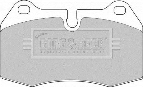 BBP1596 BORG & BECK Тормозные колодки, дискове гальмо (набір)