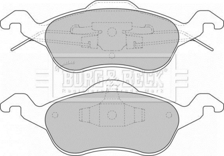 - Гальмівні колодки до дисків BORG & BECK BBP1602