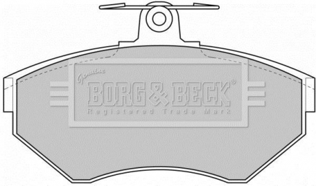 Гальмівні колодки, дискове гальмо (набір) BORG & BECK BBP1607