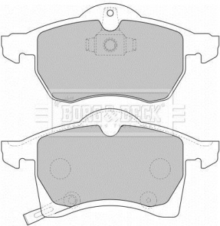 BBP1612 BORG & BECK Тормозные колодки, дискове гальмо (набір)