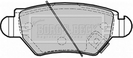BBP1687 BORG & BECK Тормозные колодки, дискове гальмо (набір)