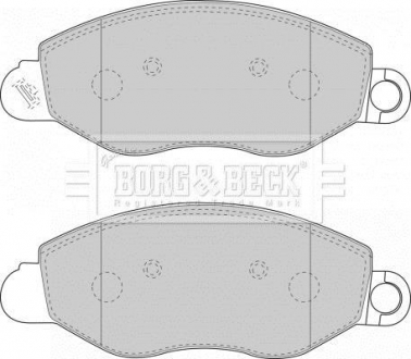 Гальмівні колодки, дискове гальмо (набір) BORG & BECK BBP1714