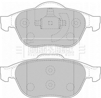 BBP1731 BORG & BECK Тормозные колодки, дискове гальмо (набір)