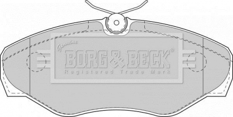 BBP1812 BORG & BECK Тормозные колодки, дискове гальмо (набір)