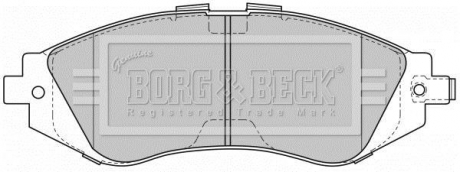 BBP1881 BORG & BECK Тормозные колодки, дискове гальмо (набір)