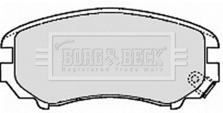 BBP1884 BORG & BECK Тормозные колодки, дискове гальмо (набір)