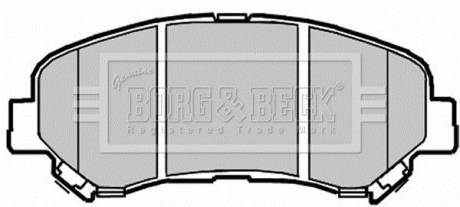 Гальмівні колодки (набір) BORG & BECK BBP2084