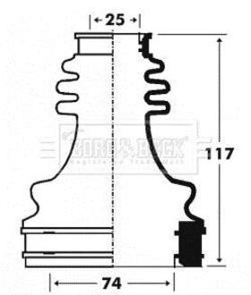 BCB2916 BORG & BECK Пыльник