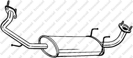 281357 BOSAL Центр. глушник,випускна сист.