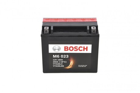 0092M60230 BOSCH Мотоциклетна акумуляторна батарея AGM 12V 18 А*ч 250А - кратн. 2 шт