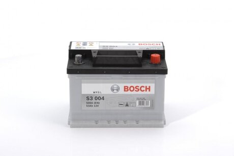 0092S30041 BOSCH Аккумулятор 53ah-12v bosch (s3004) (242x175x175),r,en500