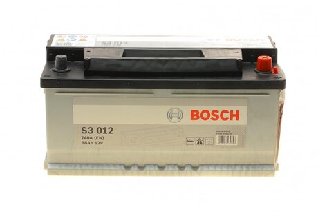 0092S30120 BOSCH Аккумулятор 88ah-12v bosch (s3012) (353x175x175),r,en740 !кат. -10%