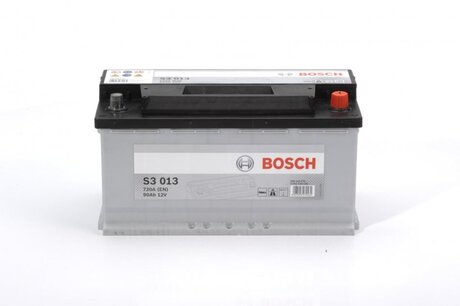 0092S30130 BOSCH Аккумулятор 90ah-12v bosch (s3013) (353x175x190),r,en720