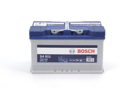 0092S40110 BOSCH Аккумулятор Bosch S4 Silver 80Ah, EN 740 левый + 315x175x175 (ДхШхВ)