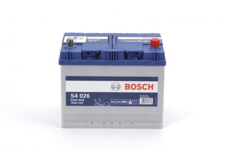 0092S40260 BOSCH Аккумулятор 70ah-12v bosch (s4026) (261x175x220),r,en630(азия)