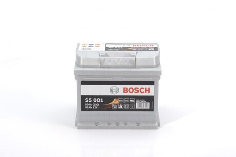 0092S50010 BOSCH Аккумулятор 52ah-12v bosch (s5001) (207x175x175),r,en520