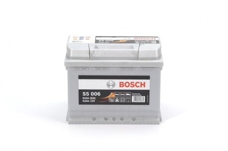 0092S50060 BOSCH Аккумулятор 63ah-12v bosch (s5006) (242x175x190),l,en610