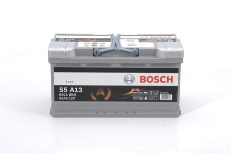 0092S5A130 BOSCH Аккумулятор 95ah-12v bosch agm (s5a13) (353x175x190),r,en850