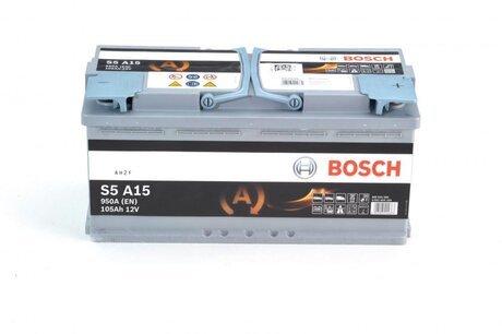 0092S5A150 BOSCH Аккумулятор 105ah-12v bosch agm (s5a15) (394х175х190), r, en 950