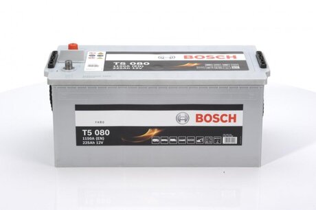 0092T50800 BOSCH Аккумулятор 225ah-12v bosch (t5080) (518x276x242),l,en1150