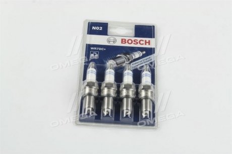 0242235988 BOSCH Свеча зажигания wr7dc nickel 4шт. (пр-во bosch)