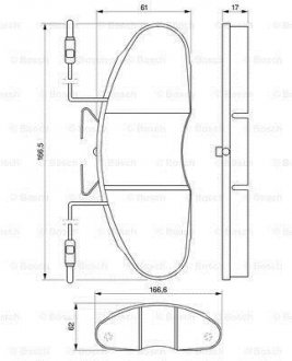 0986424080 BOSCH Тормозные колодки, дискове гальмо (набір)