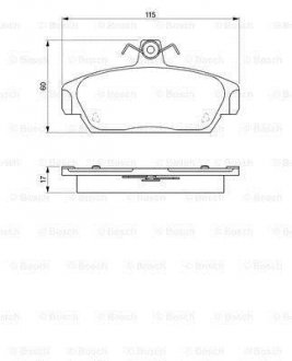 0986424092 BOSCH Дисковые тормозные колодки компл.