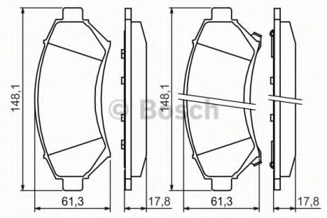 0 986 424 466 BOSCH Тормозные колодки перед. дискові Opel Sintra 2.2-3.0 -99