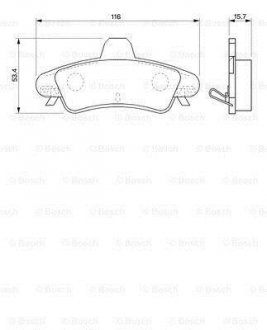 0986424744 BOSCH Тормозные колодки, дискові