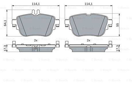 0986424845 BOSCH Колодки тормозные дискові