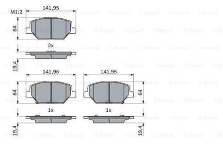 0986424869 BOSCH Колодки тормозные дискові