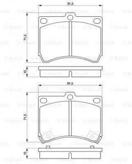 0986460974 BOSCH Тормозные колодки дисковые, к-кт.