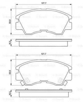 0986460978 BOSCH Тормозные колодки, дискове гальмо (набір)