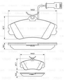 0986461115 BOSCH Дисковые тормозные колодки компл.