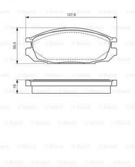 0986461133 BOSCH Тормозные колодки дисковые, к-кт.