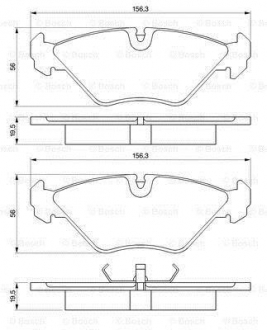 0986461766 BOSCH Тормозные колодки дискові SAAB 9000/MITSUBISHI Pajero -98