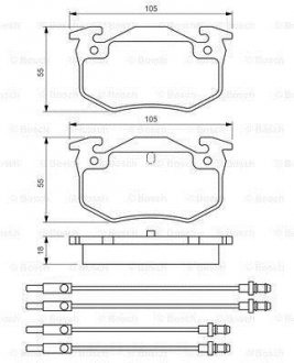 0986466350 BOSCH Тормозные колодки, дискове гальмо (набір)