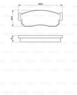 0986469580 BOSCH Тормозные колодки дискові NISSAN/SUBARU Sunny/Justy/Libero >>00