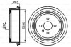 BOSCH OPEL гальмівний барабан задній Kadett, Record, Ascona, Combo (230*58,5) 0986477022