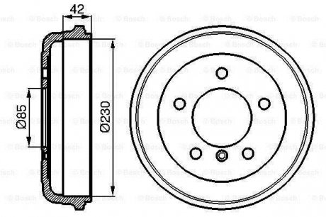 0986477101 BOSCH Барабан тормозной