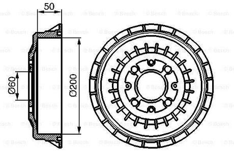 0 986 477 146 BOSCH Тормозной барабан