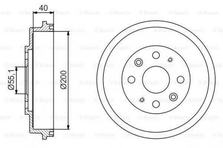 0986477191 BOSCH Барабан тормозной