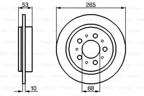 0986478042 BOSCH Тормозной диск задний