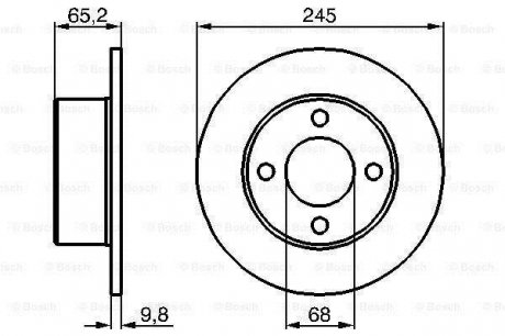 0986478073 BOSCH Тормозной диск