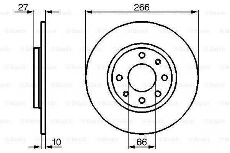 0986478090 BOSCH Тормозной диск