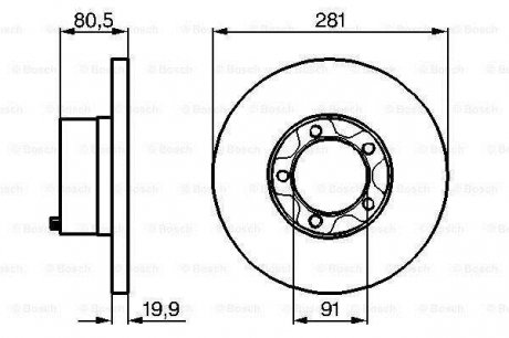 0986478138 BOSCH Тормозной диск