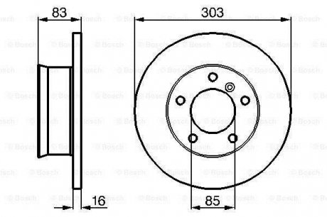 0986478189 BOSCH Тормозной диск