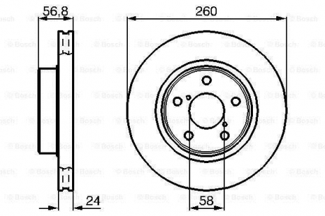 0986478293 BOSCH Тормозной диск SUBARU Impreza, Legacy F